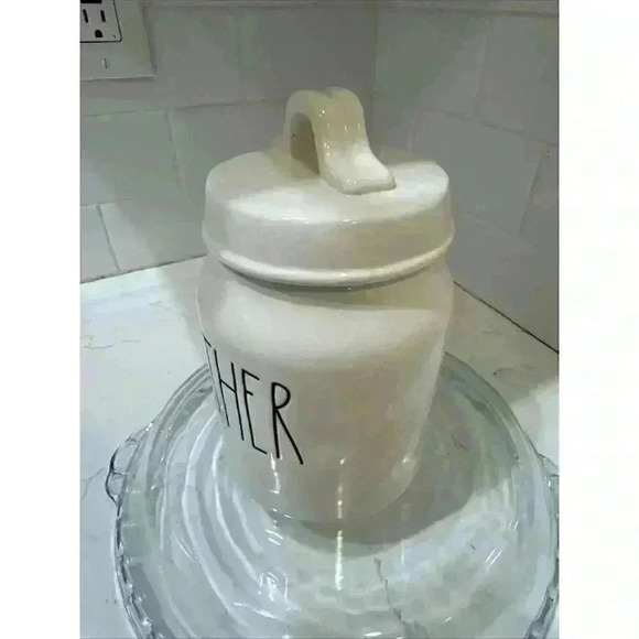 Rae Dunn GATHER Canister NEW RARE - Picture 4 of 11